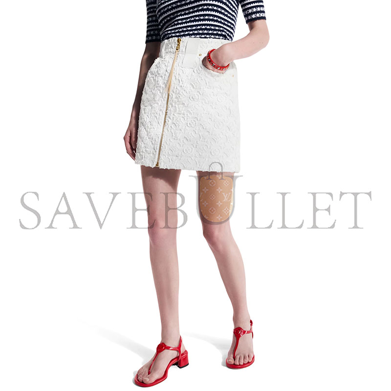 LOUIS VUITTON MONOGRAM FIL COUPE DENIM SKIRT 1AHHWE