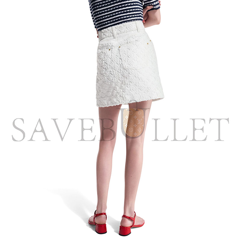LOUIS VUITTON MONOGRAM FIL COUPE DENIM SKIRT 1AHHWE