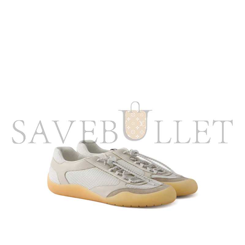 PRADA SPEEDROCK LEATHER AND MESH SNEAKERS 2EE468