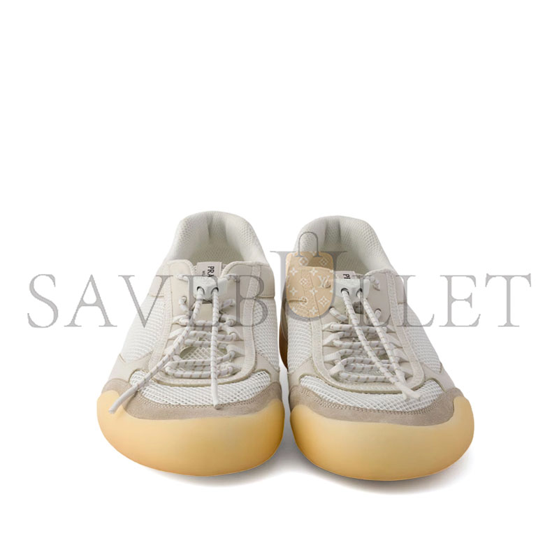PRADA SPEEDROCK LEATHER AND MESH SNEAKERS 2EE468