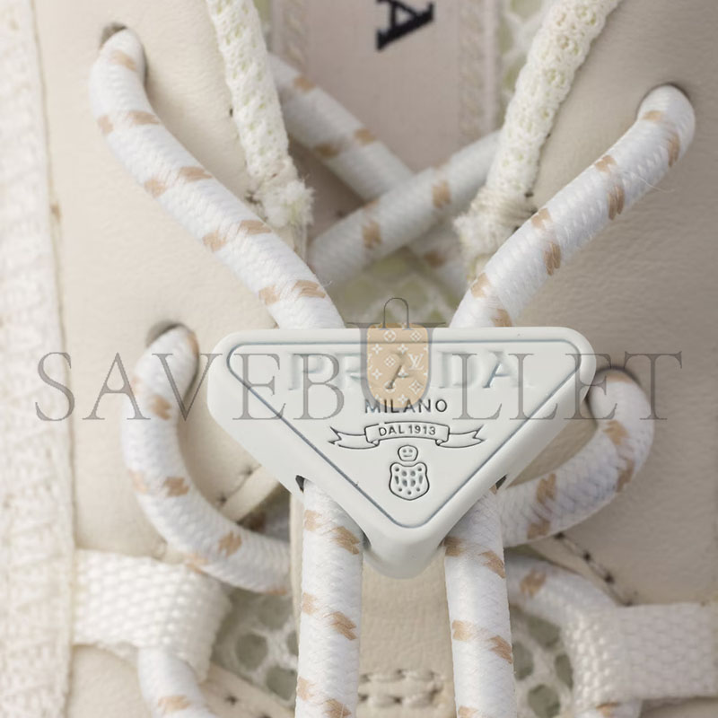 PRADA SPEEDROCK LEATHER AND MESH SNEAKERS 2EE468