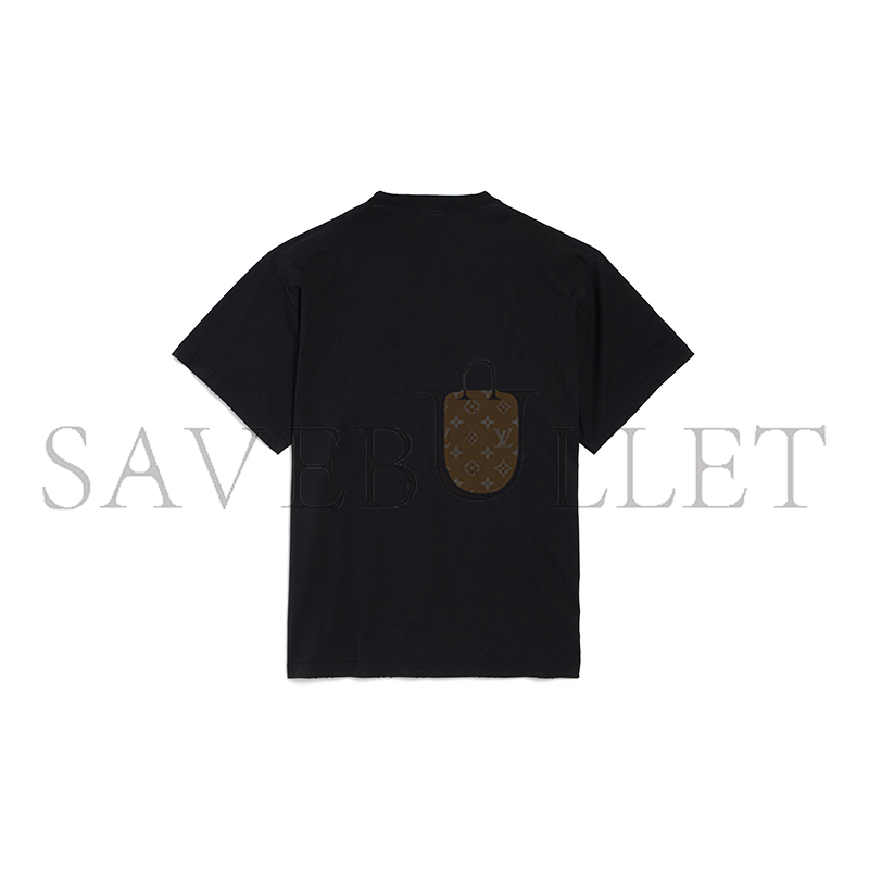 BALENCIAGA MEN'S BALENCIAGA SACRÉ COEUR OVERSIZED T-SHIRT IN BLACK 850345TUVE41000