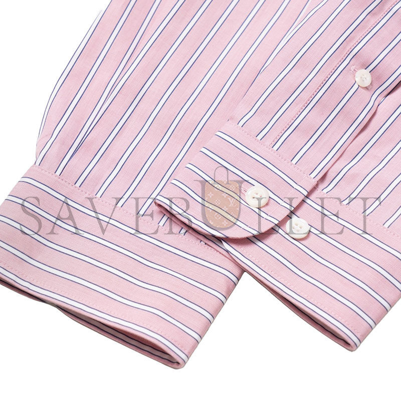 MIU MIU PINK STRIPED COTTON POPLIN SHIRT MK2007