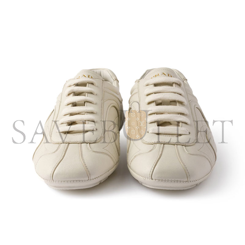 PRADA MONTECARLO REEDITION 2005 ANTIQUED NAPPA LEATHER SNEAKERS 4E1165