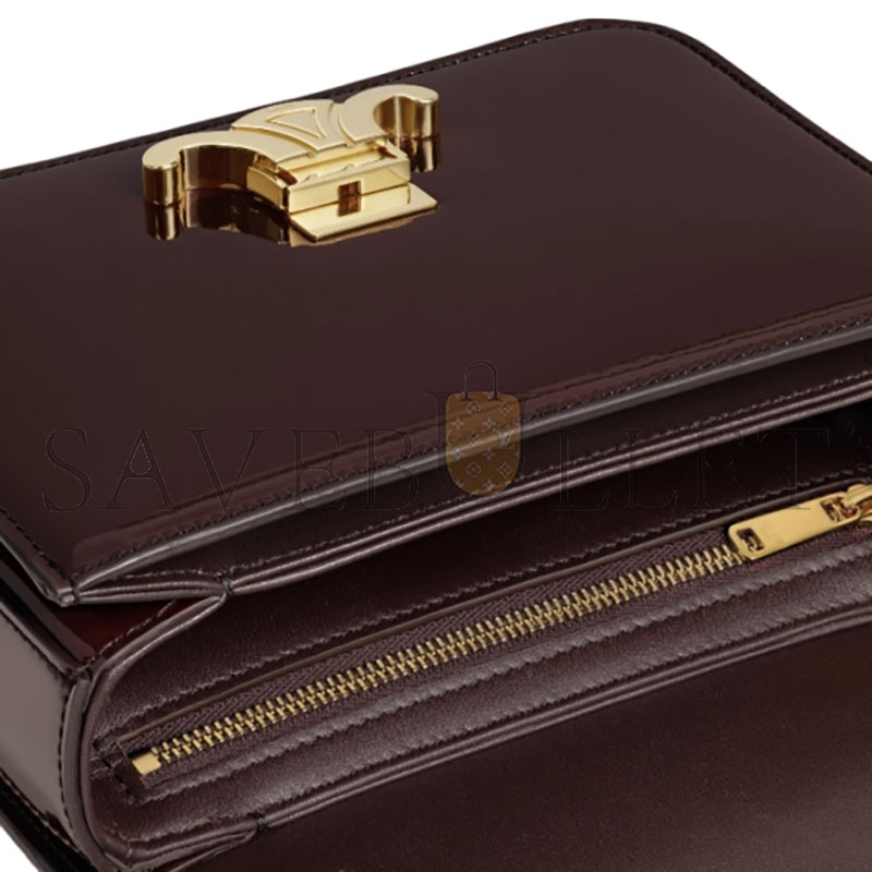 CELINE TEEN GARANCE BAG IN BICOLOUR PATENT CALFSKIN 118053FYE (18.5*13.5*7cm)