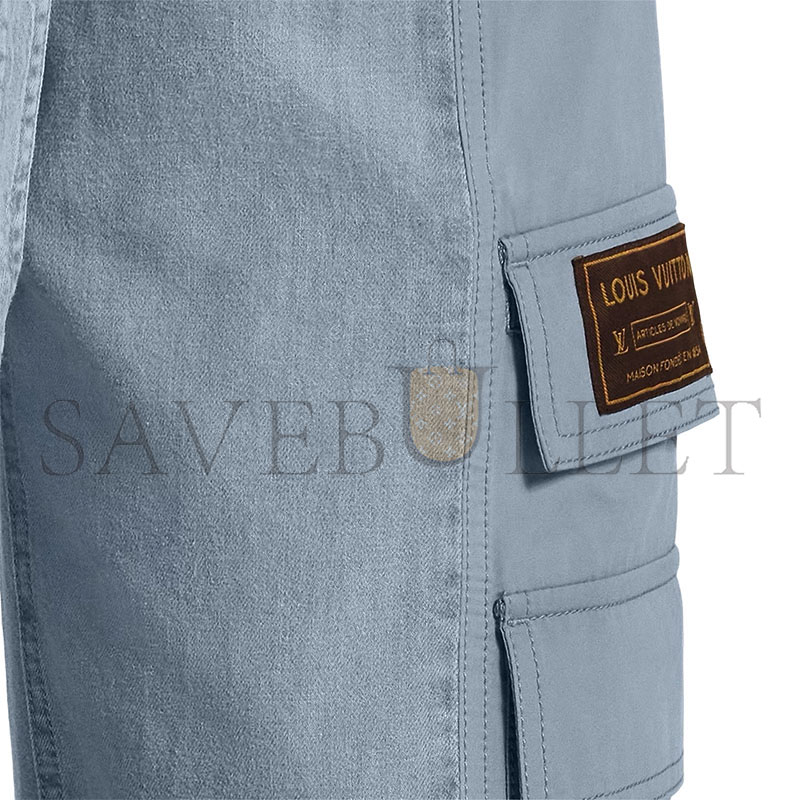 LOUIS VUITTON UTILITY POCKET WASHED DENIM JEANS 1AK5W9