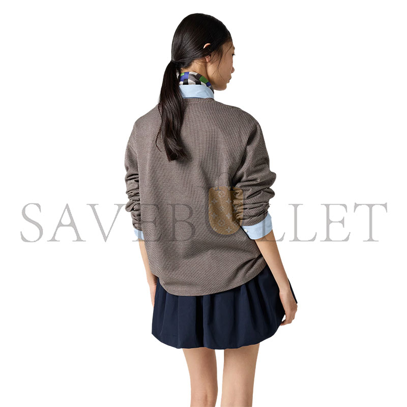 MIU MIU JACQUARD JERSEY T-SHIRT MJLA46