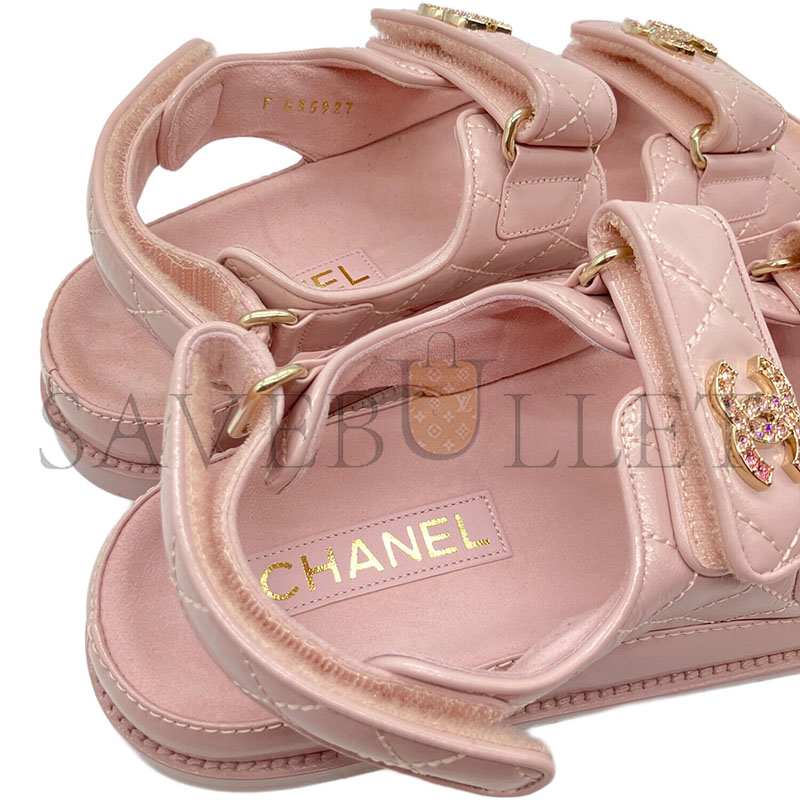 CHANEL SANDALS SHINY LAMBSKIN G35927