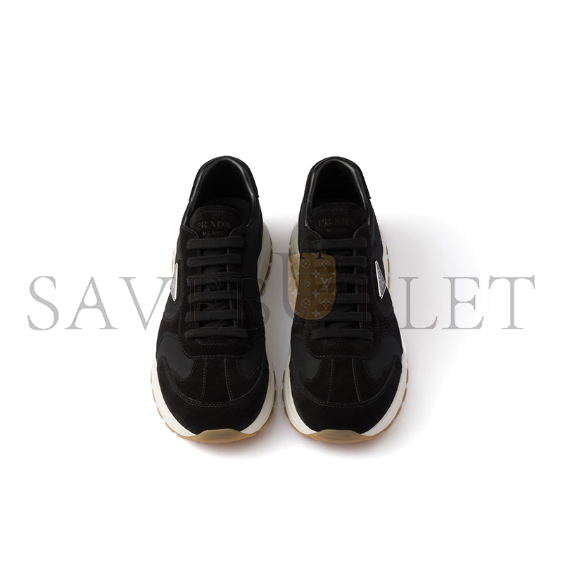 PRADA PRAX SUEDE AND RE-NYLON SNEAKERS 2EE455
