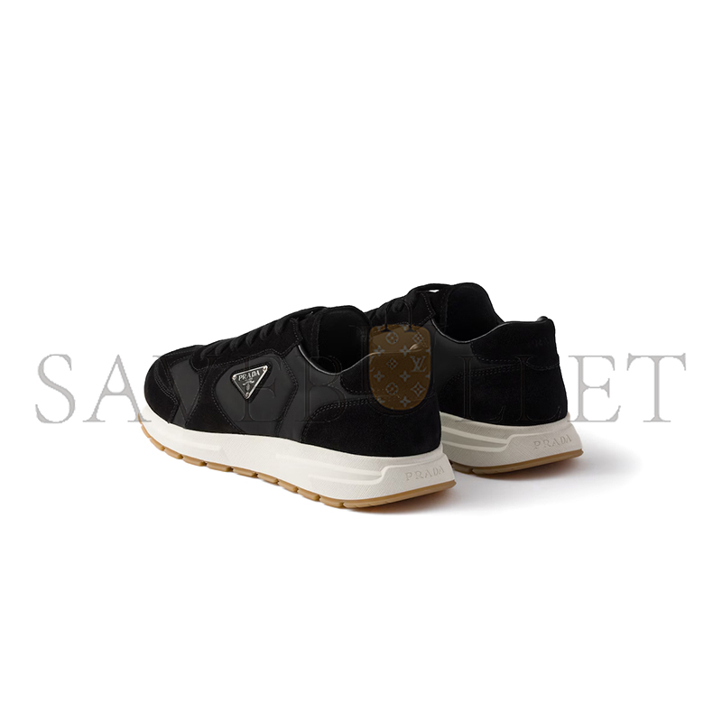 PRADA PRAX SUEDE AND RE-NYLON SNEAKERS 2EE455