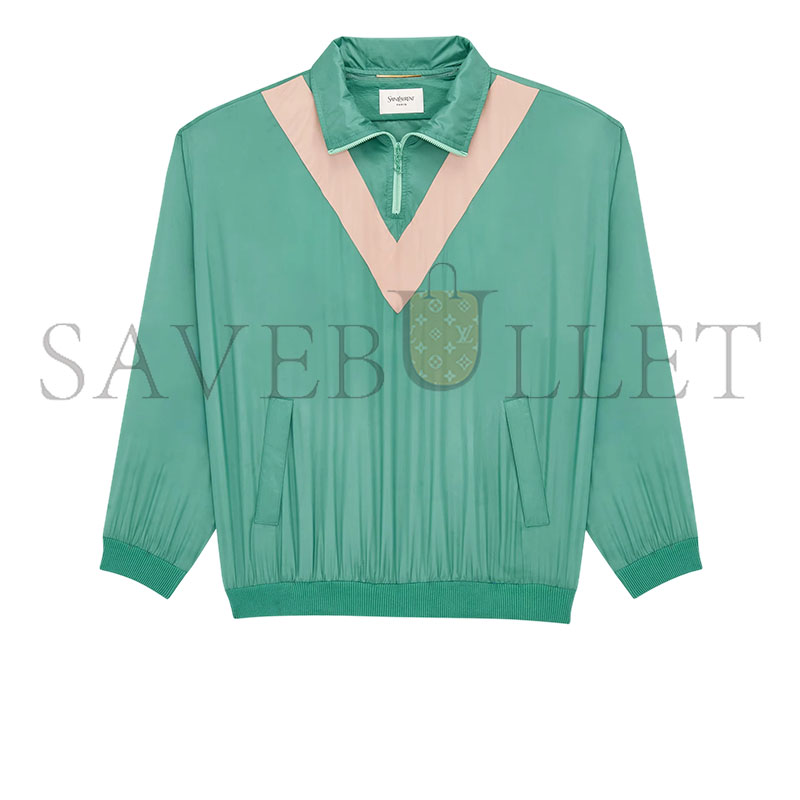 YSL CASSANDRE NYLON SATIN WINDBREAKER 857489