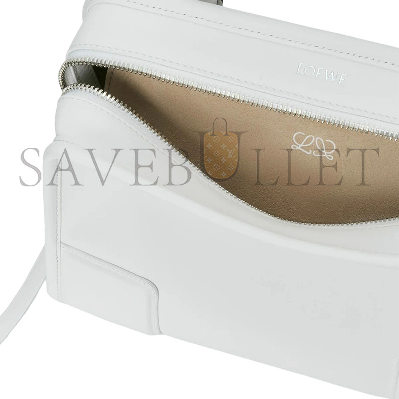 LOEWE SMALL AMAZONA 180 BAG IN SOFT CALFSKIN WHITE A039AS0X01 (24.5*18.5*10cm)