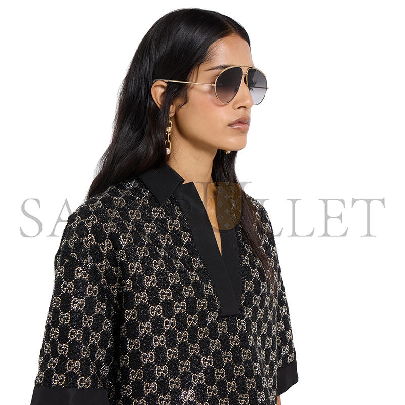 GUCCI WOOL TWEED LAMÉ SUIT 846682