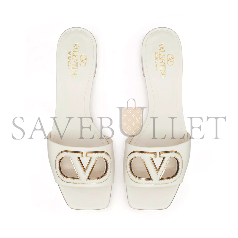 VALENTINO GARAVANI VLOGO CUT-OUT SLIDE SANDAL IN CALFSKIN 60MM 6W2S0IR3RLL_B24