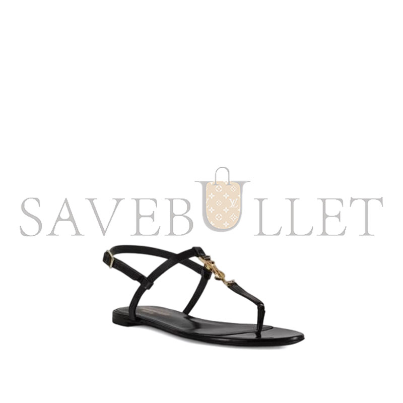YSL CASSANDRA SANDALS IN PATENT LEATHER 659817AAGKK1000