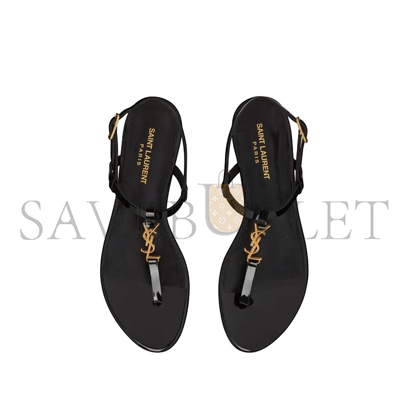 YSL CASSANDRA SANDALS IN PATENT LEATHER 659817AAGKK1000