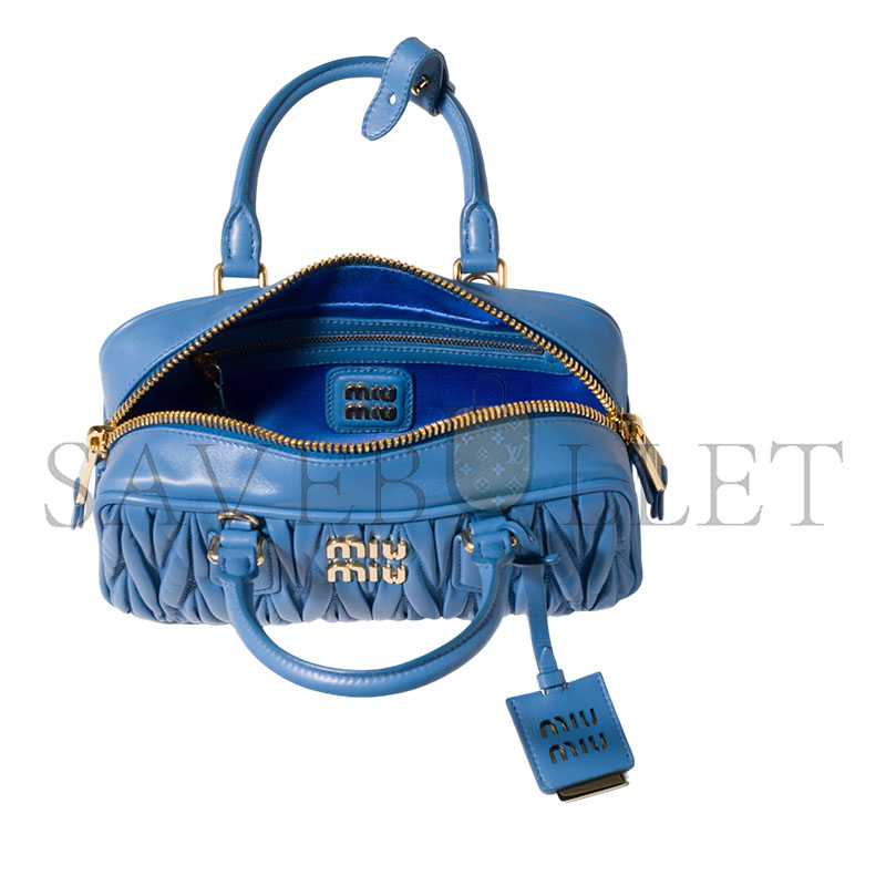 MIU MIU ARCADIE MATELASSÉ NAPPA LEATHER HANDBAG 5BB142 (22*10.5*7.5cm) MIU MIU ARCADIE MATELASSÉ NAPPA LEATHER HANDBAG 5BB142 (22*10.5*7.5cm)