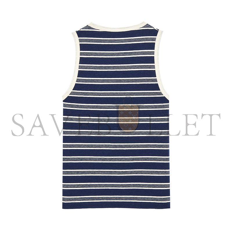 YSL CASSANDRE TANK TOP IN STRIPED COTTON JERSEY 870546Y38DW4279