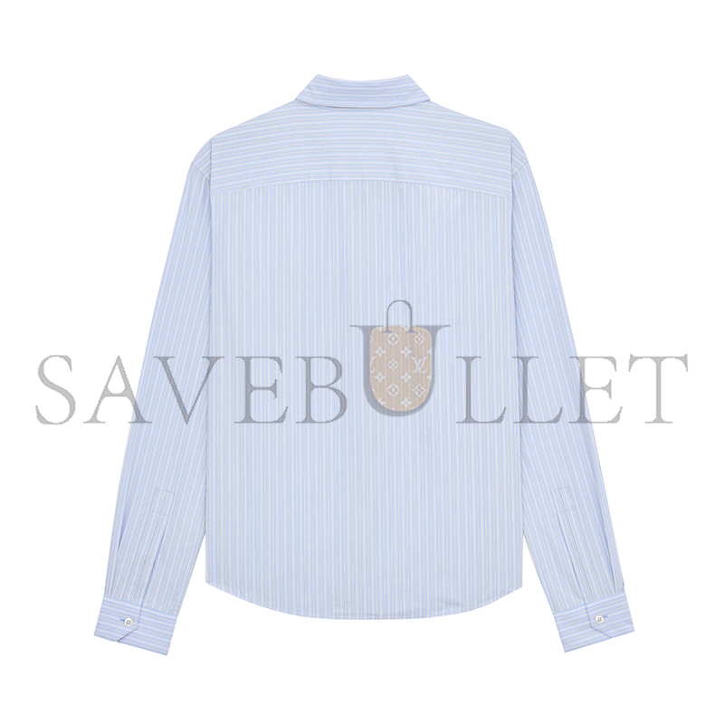 YSL CASSANDRE SHIRT IN STRIPED COTTON POPLIN 861080Y7J664427