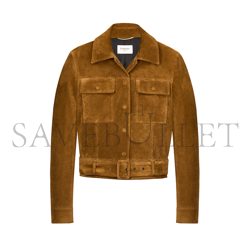 YSL JACKET IN VINTAGE SPLIT LEATHER 860867YC2AY2104