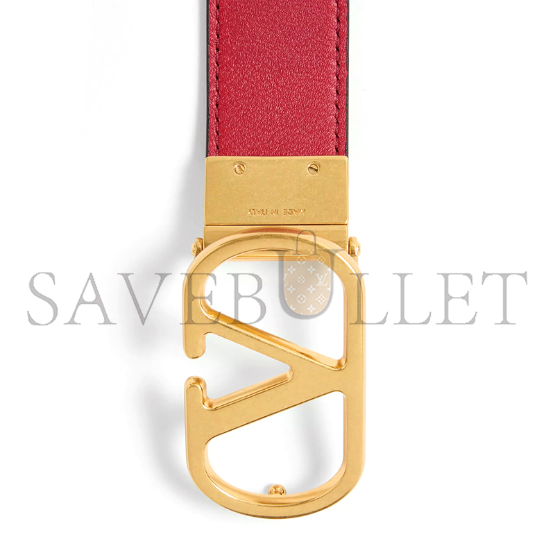 VALENTINO BELT VLOGO SIGNATURE REVERSIBLE SHINY CALFSKIN - 30MM 7W2T0SQ3IYR_43K