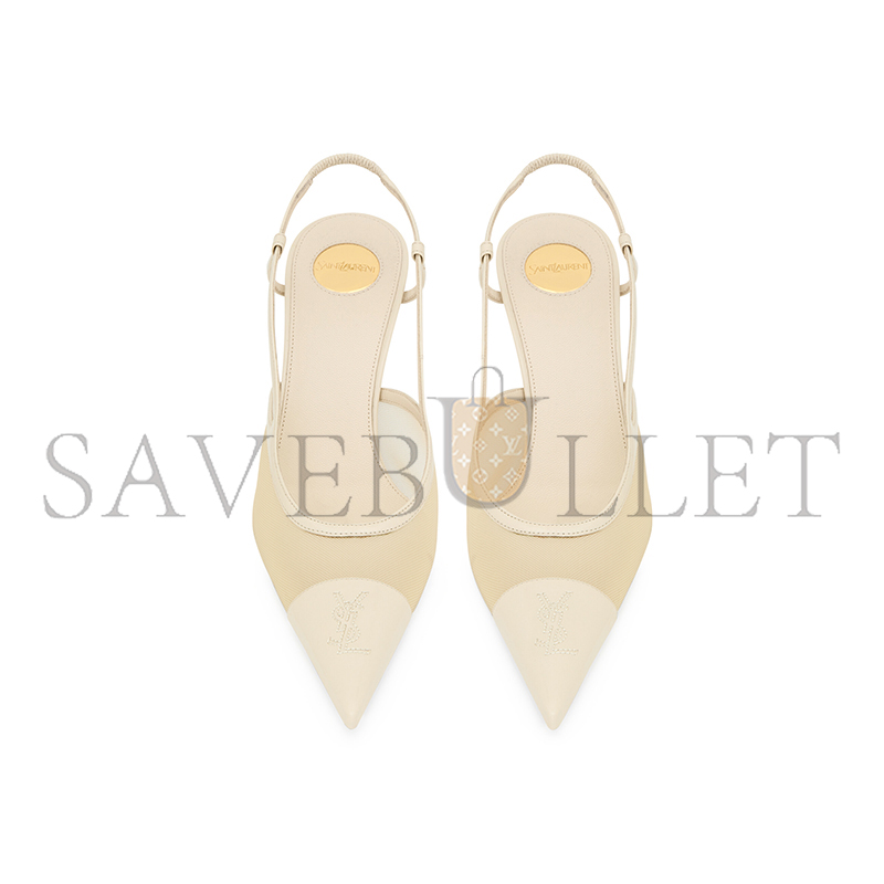 YSL RENÉE SLINGBACK PUMPS IN MESH 869662AAGMC9261