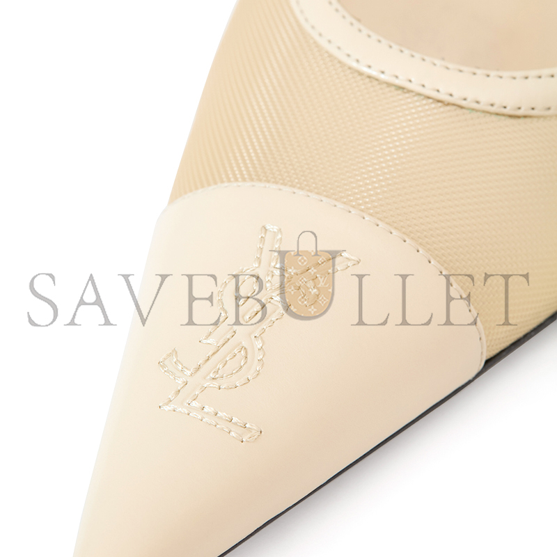 YSL RENÉE SLINGBACK PUMPS IN MESH 869662AAGMC9261