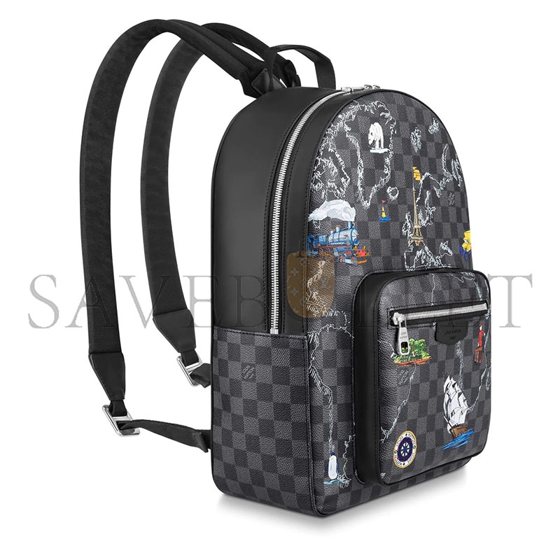 LOUIS VUITTON MASTER JOSH BACKPACK DAMIER MAP STICKERS (40*31*13cm)