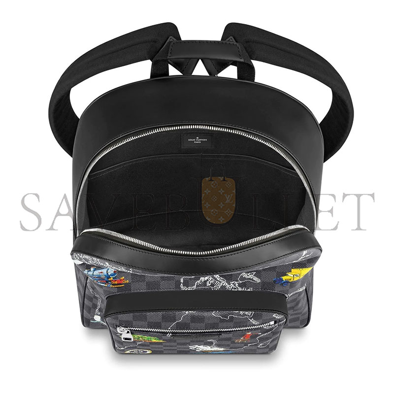 LOUIS VUITTON MASTER JOSH BACKPACK DAMIER MAP STICKERS (40*31*13cm)