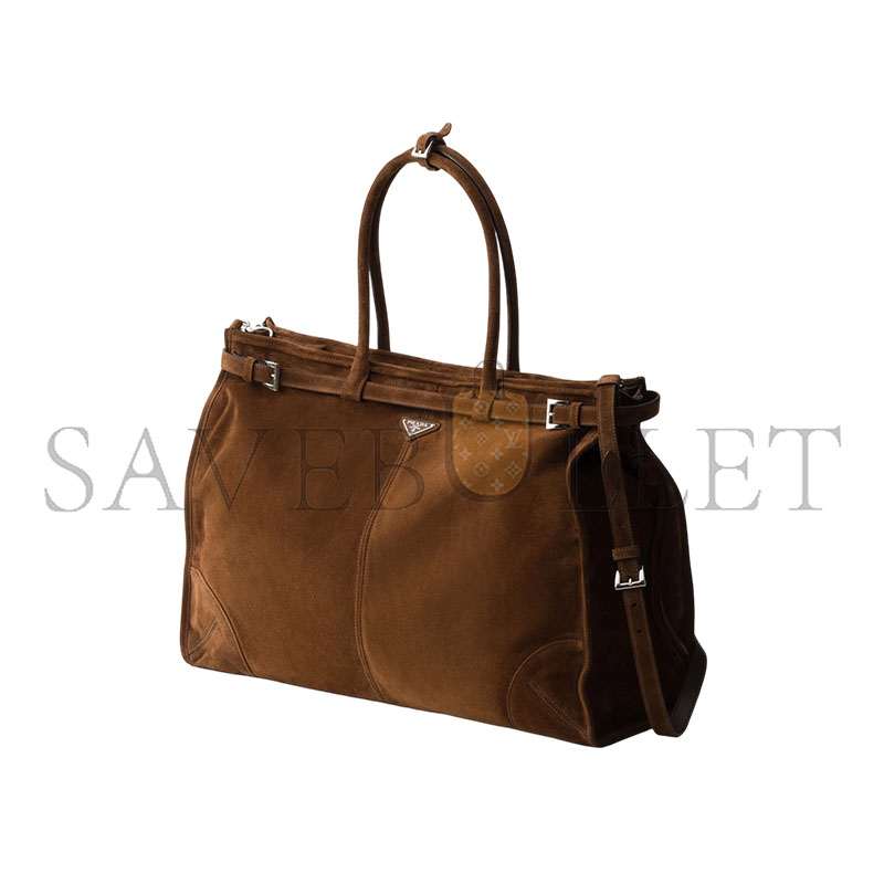 PRADA BONNIE SUEDE TOTE BAG 2VG128 (50*36*17cm) PRADA BONNIE SUEDE TOTE BAG 2VG128 (50*36*17cm)