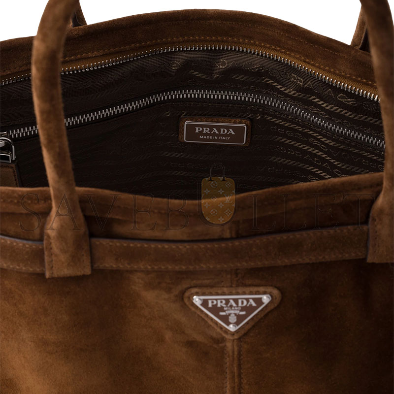 PRADA BONNIE SUEDE TOTE BAG 2VG128 (50*36*17cm) PRADA BONNIE SUEDE TOTE BAG 2VG128 (50*36*17cm)