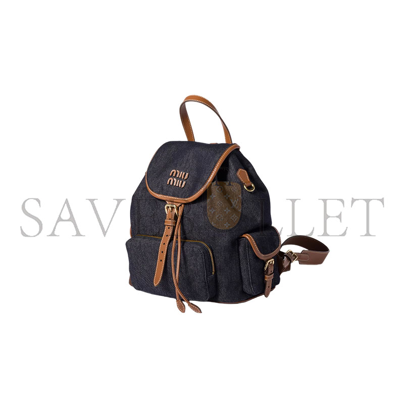 MIU MIU DENIM BACKPACK 5BZ042 (29.5*25*12.5cm)
