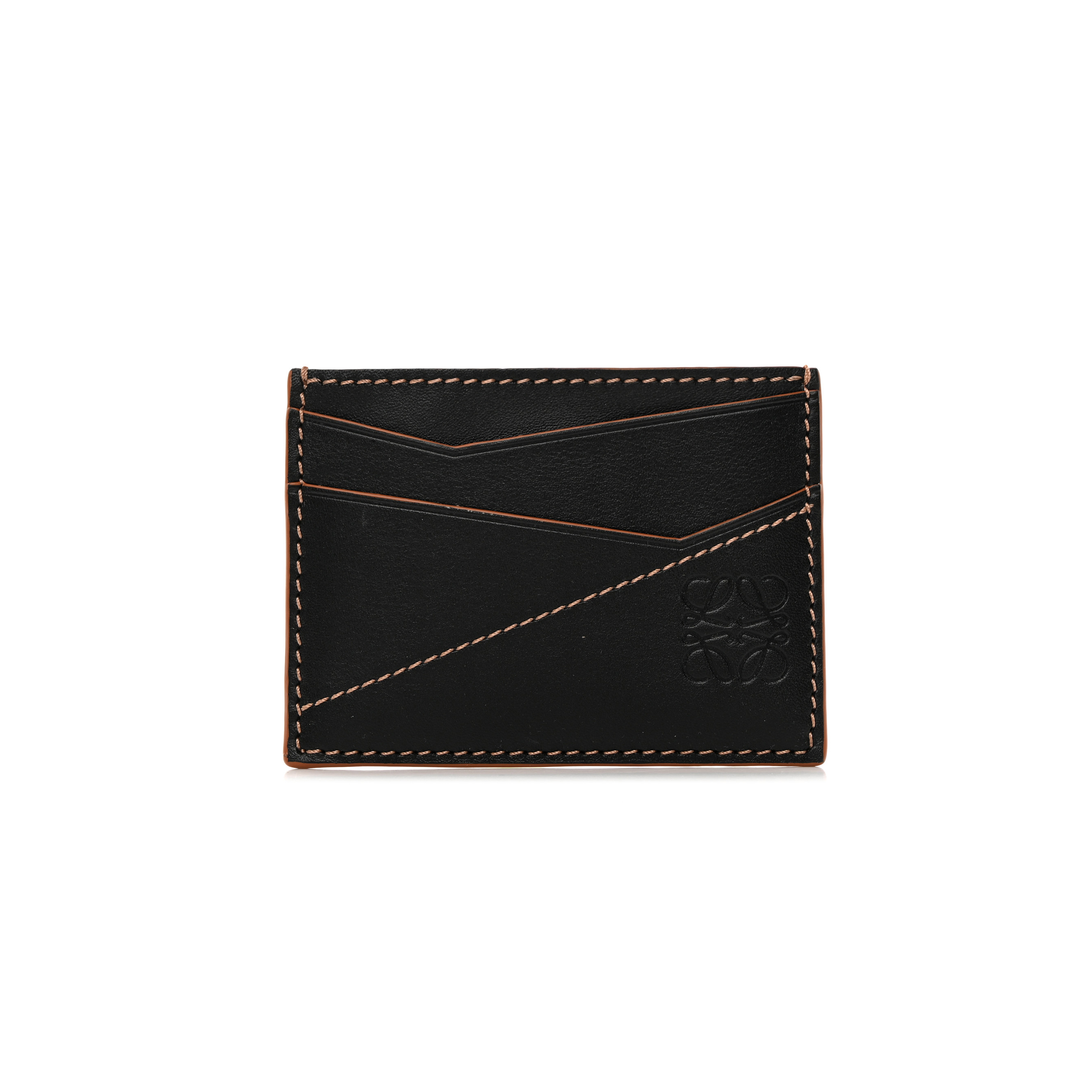 L*E*E CALFSKIN PUZZLE CARD HOLDER BLACK (4*3cm)