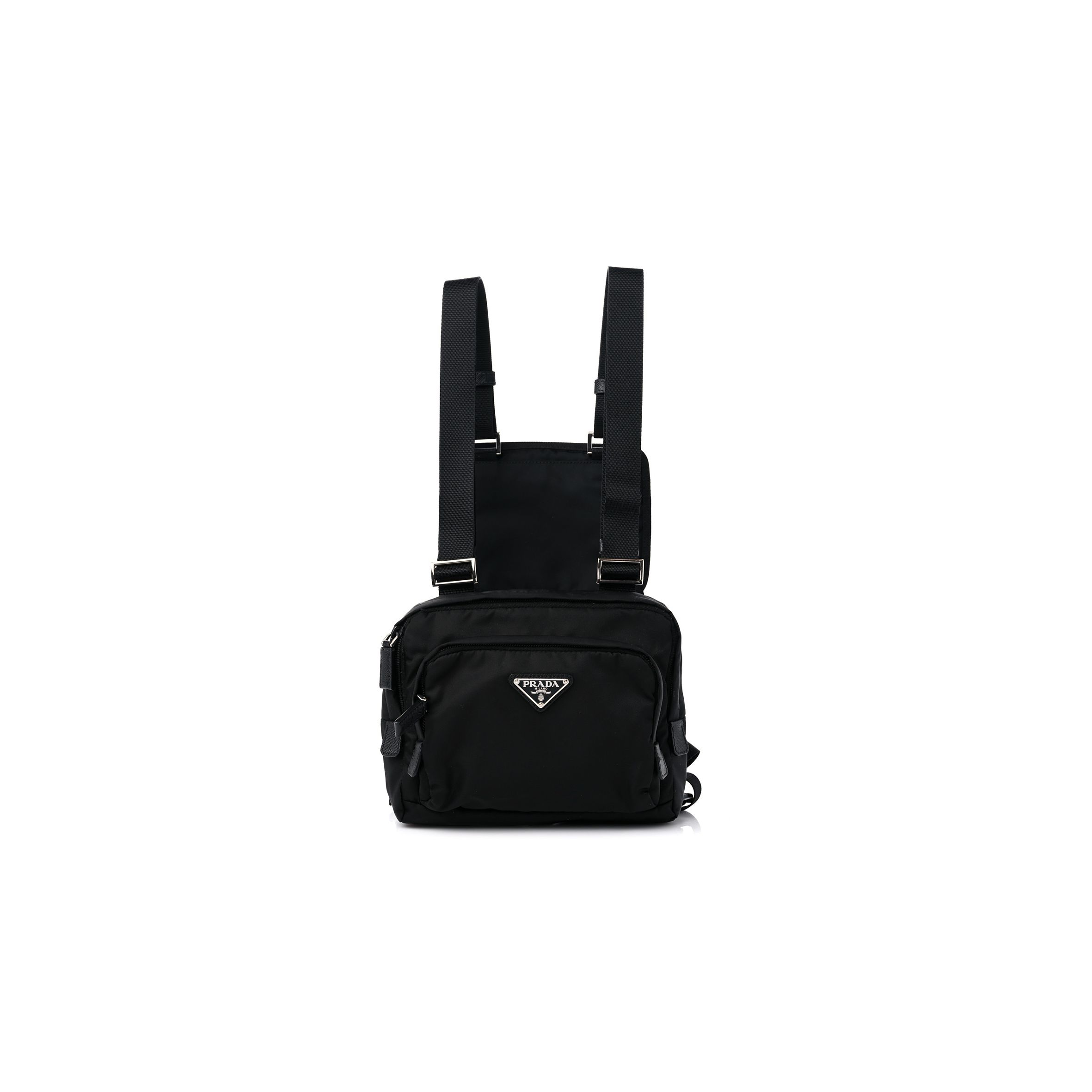 P*A*A TESSUTO NYLON MONTAGNA HARNESS BAG BLACK (22*18*5cm)