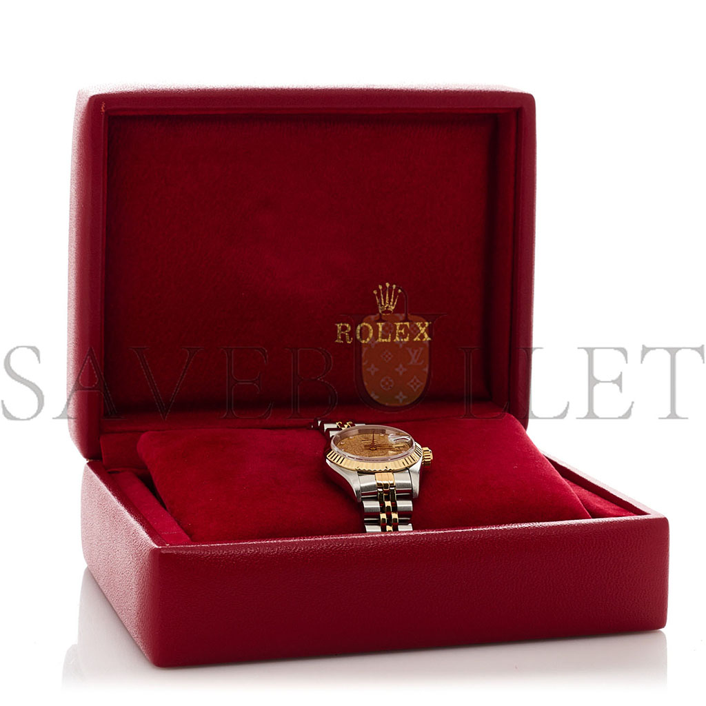 R*L*X STAINLESS STEEL 18K YELLOW GOLD DIAMOND 26MM OYSTER PERPETUAL DATEJUST WATCH CHAMPAGNE JUBILEE 69173 13038