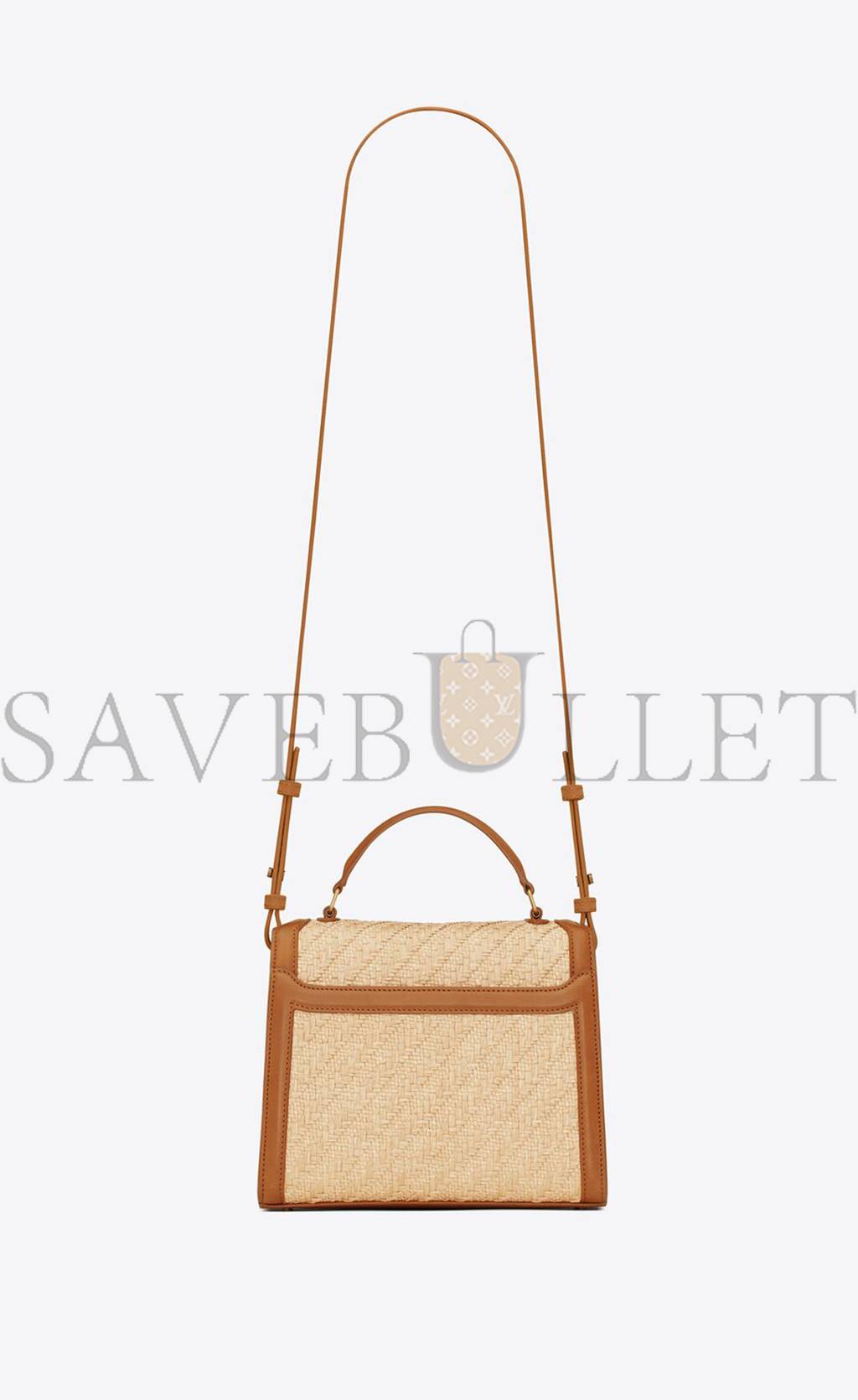 YSL CASSANDRA MINI TOP HANDLE BAG IN RAFFIA AND VEGETABLE-TANNED LEATHER 623930FAA7D9783 (20*16*7.5cm) YSL CASSANDRA MINI TOP HANDLE BAG IN RAFFIA AND VEGETABLE-TANNED LEATHER 623930FAA7D9783 (20*16*7.5cm)